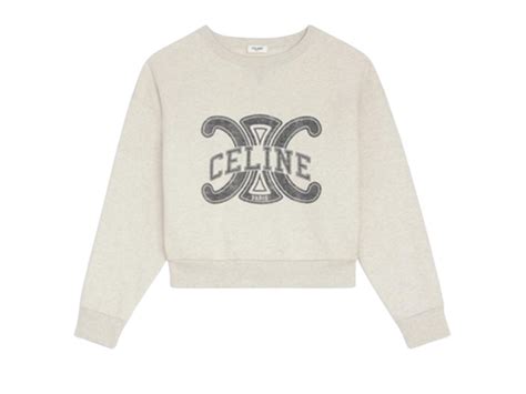 Celine triomphe sweatshirt in cotton fleece